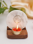 Marble & Wood -  Tea Light Holder