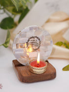 Mother of Pearl & Wood - Tea Light Holder