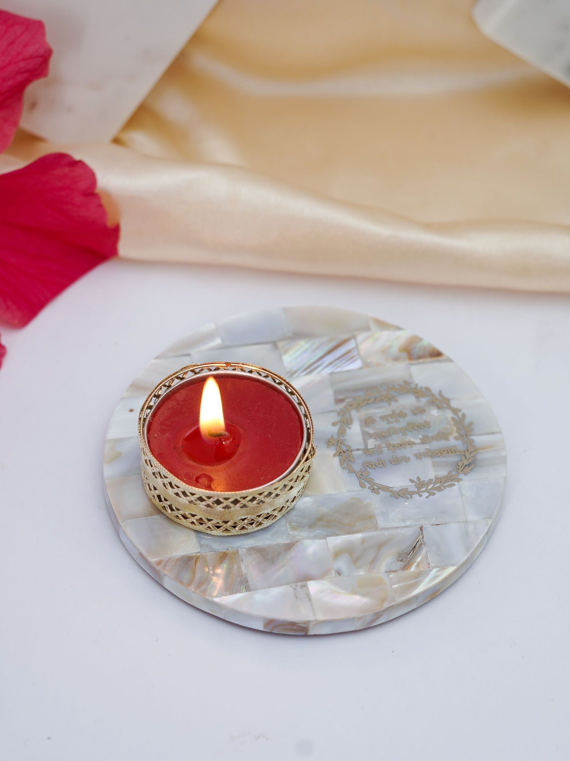 Mother of Pearl Tea Light Holder