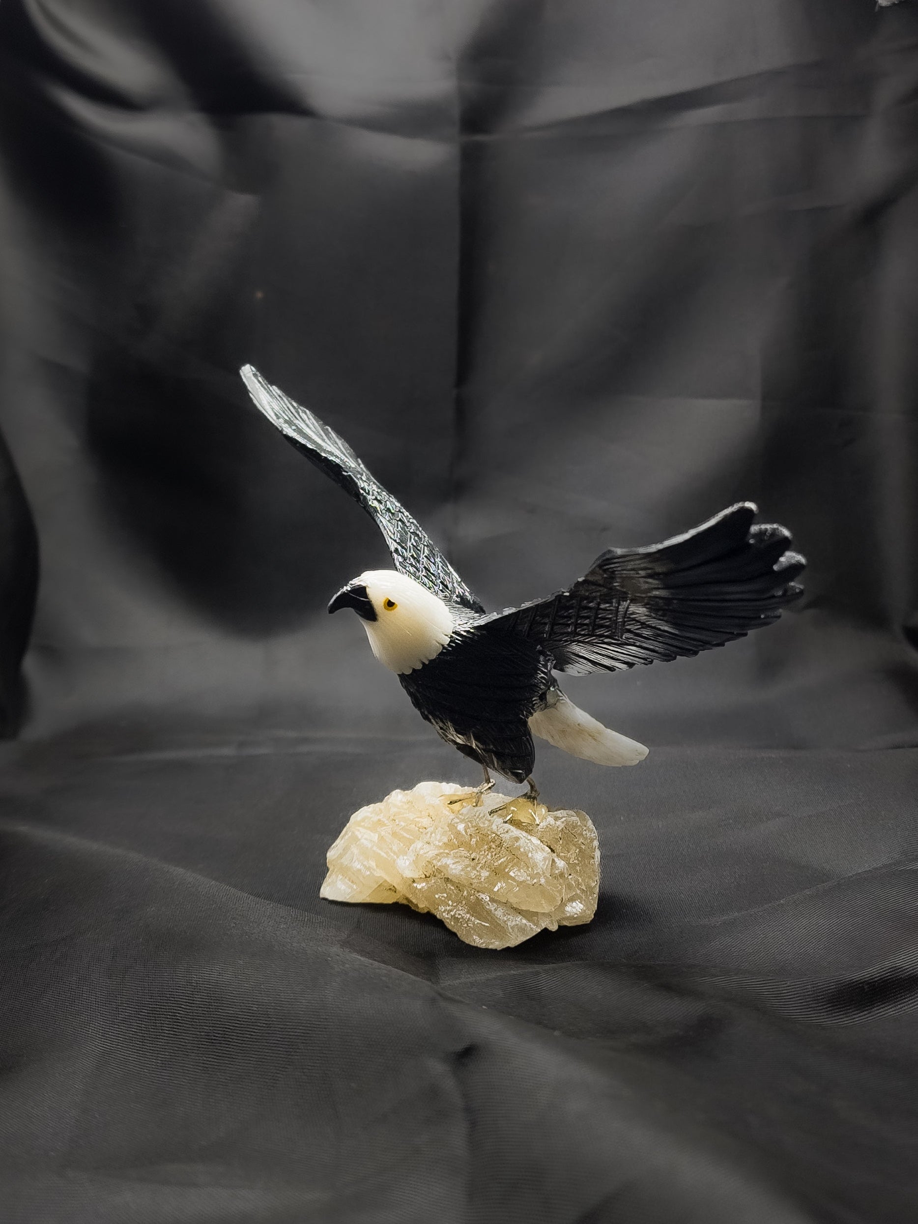 Gemstone Bird Statue