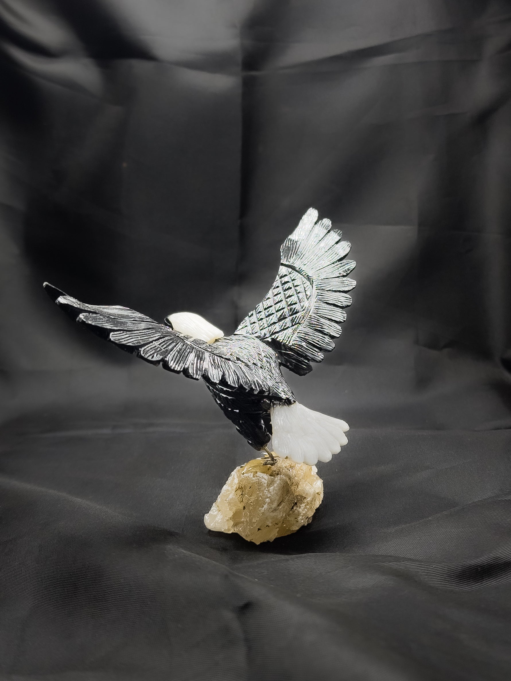 Gemstone Bird Statue