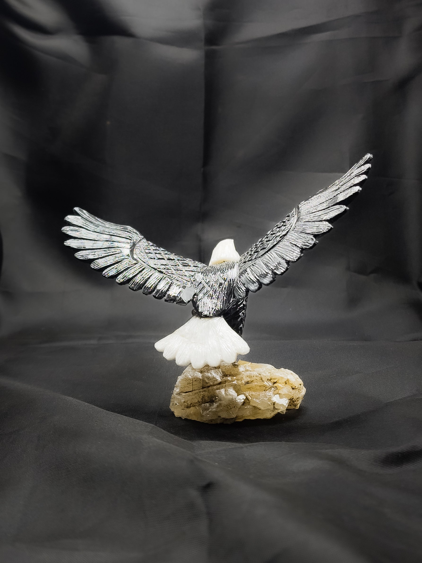 Gemstone Bird Statue