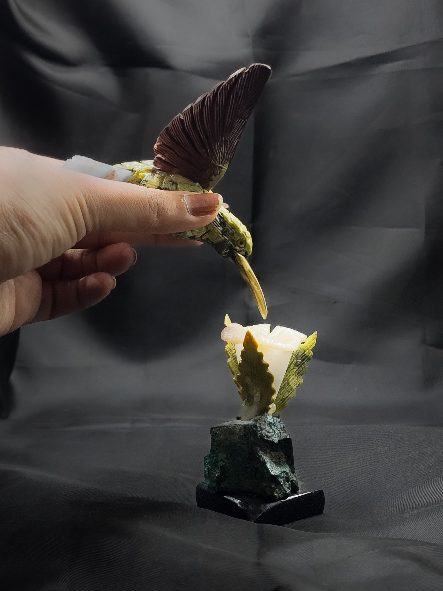 Gemstone Humming Bird Décor Accent