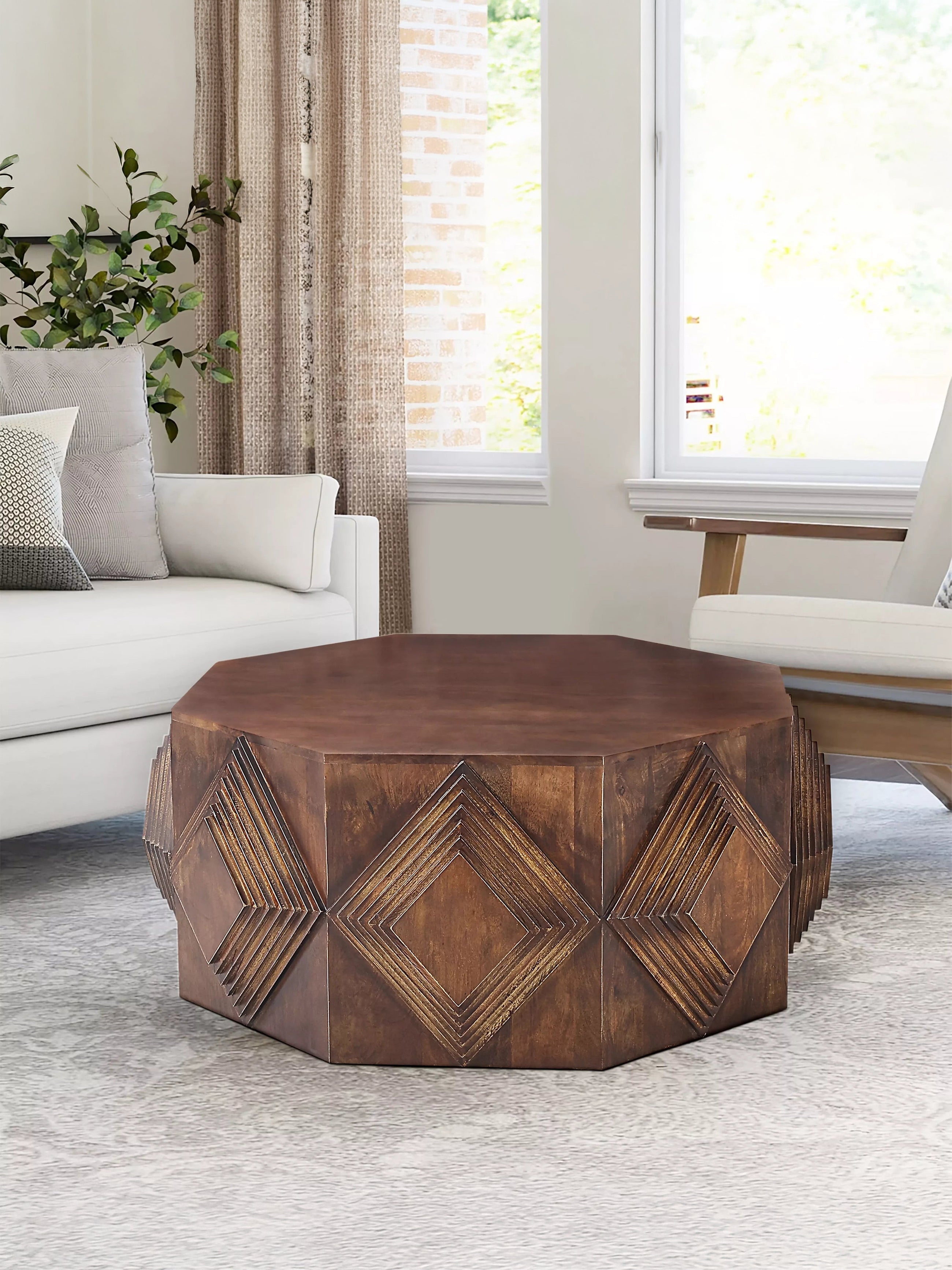 Geo Carve Coffee Table - Product Image 