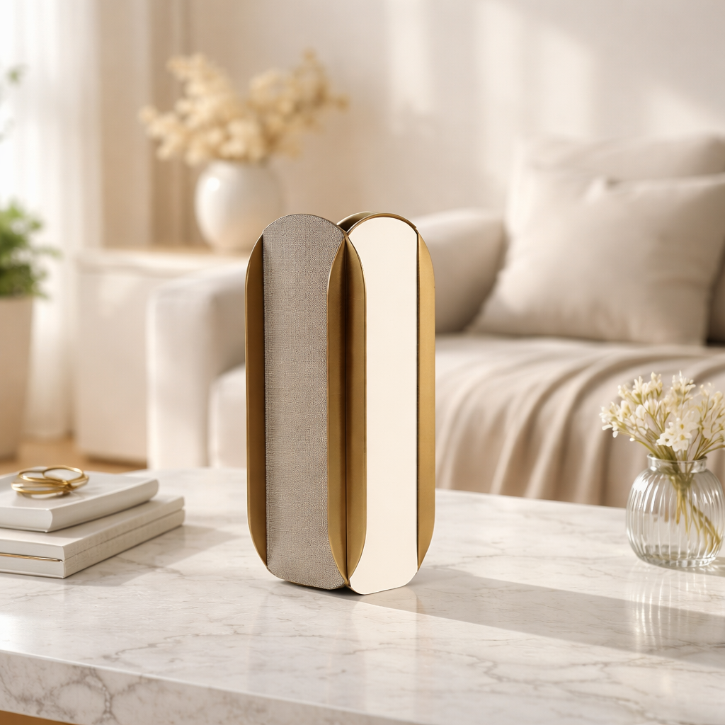 Geometric Vase - Gold
