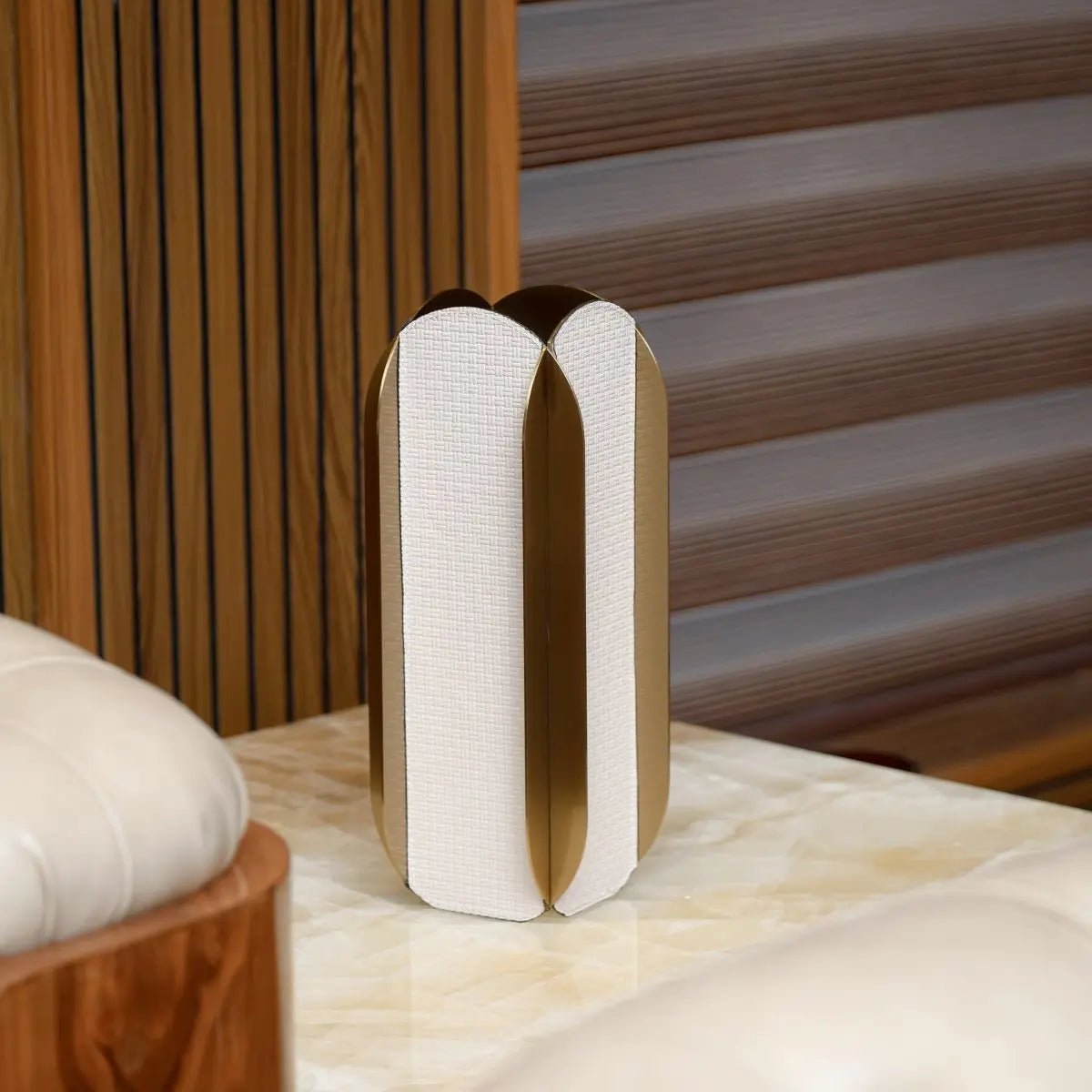 Geometric Vase - Gold