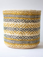 Geometric Jute Handwoven Basket Medium