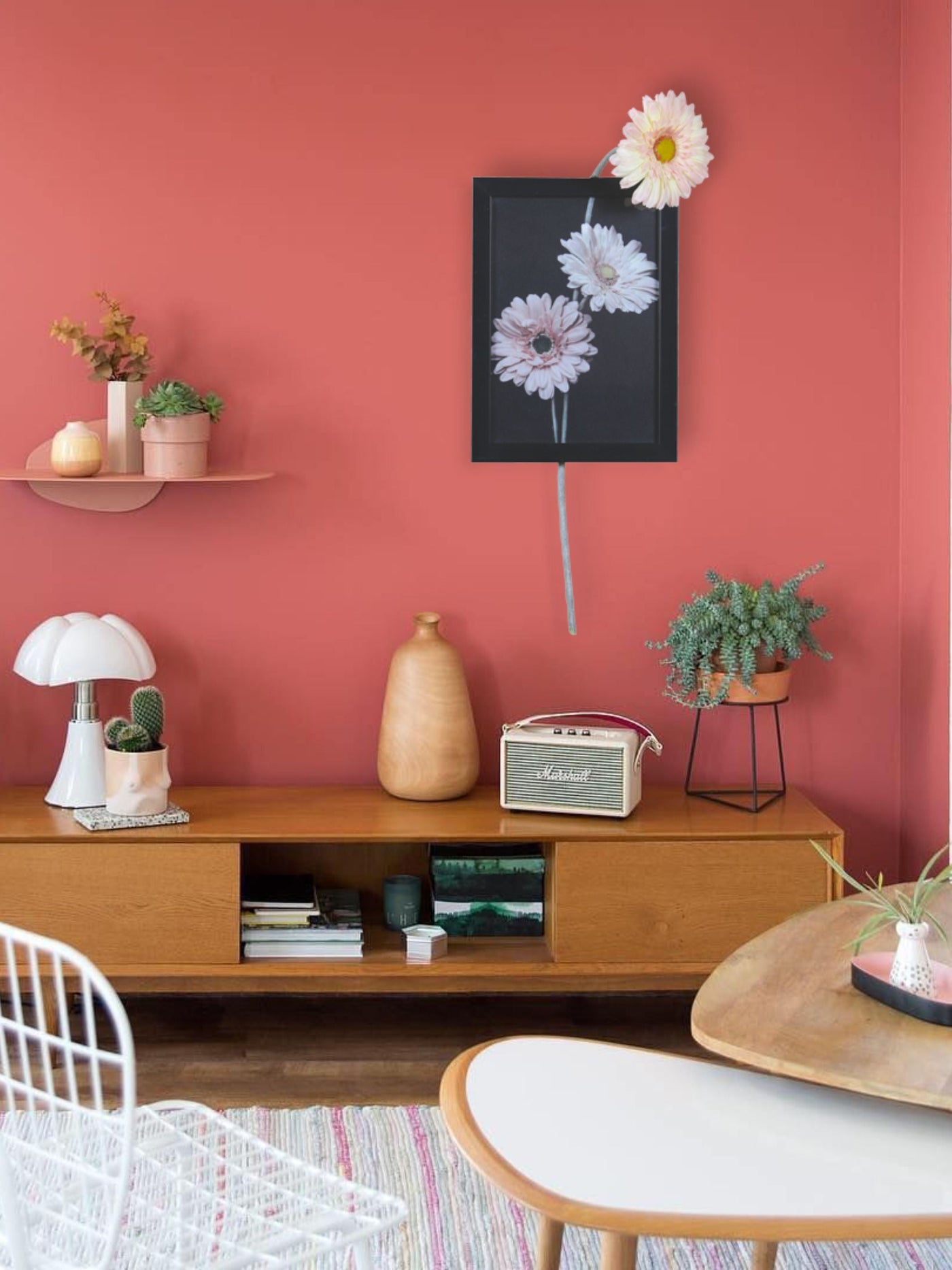 Gerbera Pink Vertical Wall Art