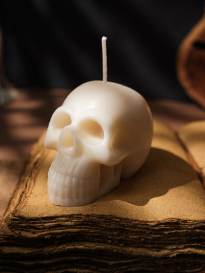 Ghost Skull Candle