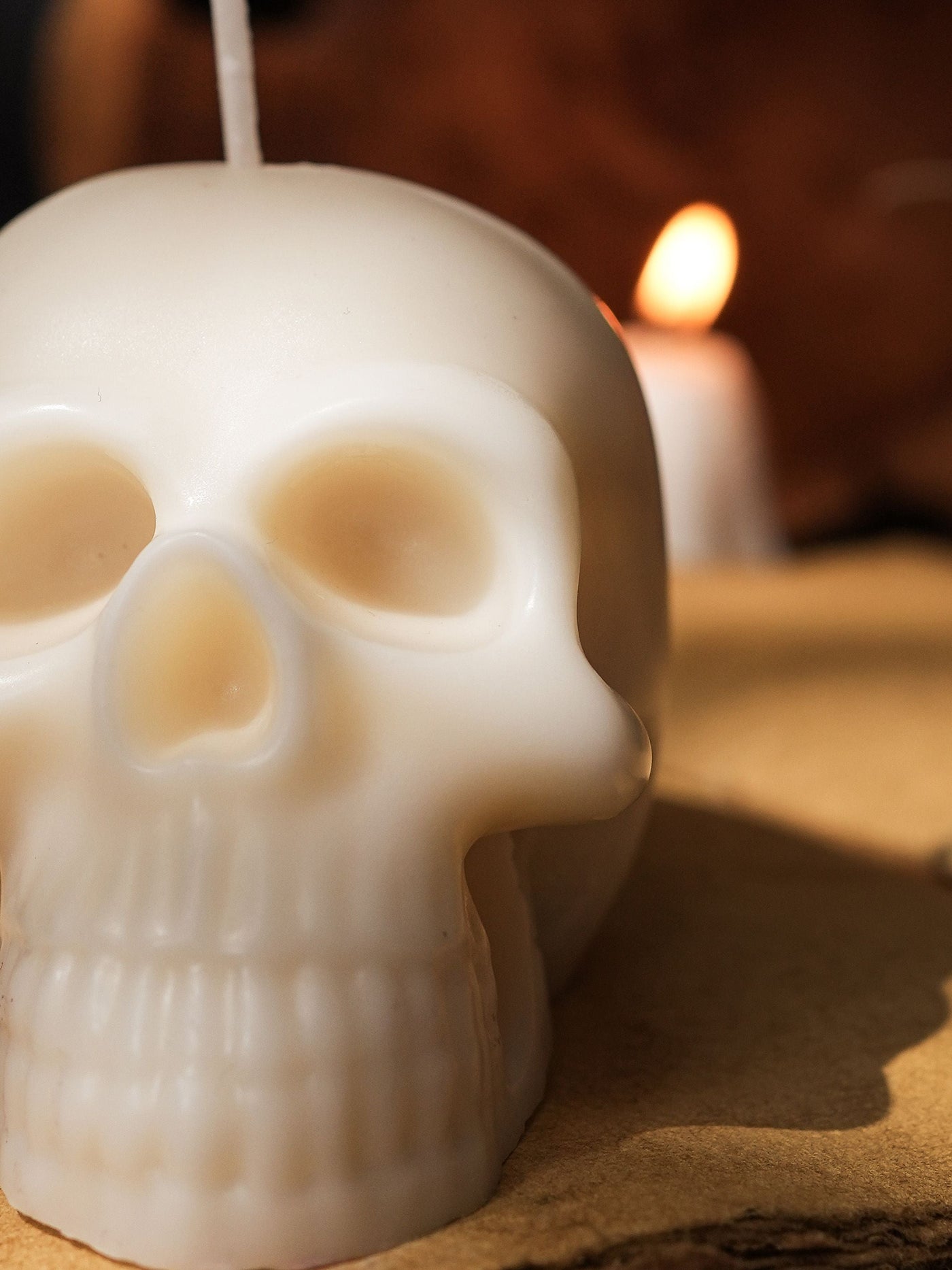 Ghost Skull Candle