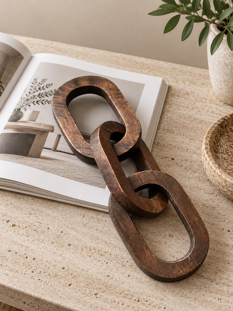 Long Wooden Chain Decor (3 Knots)