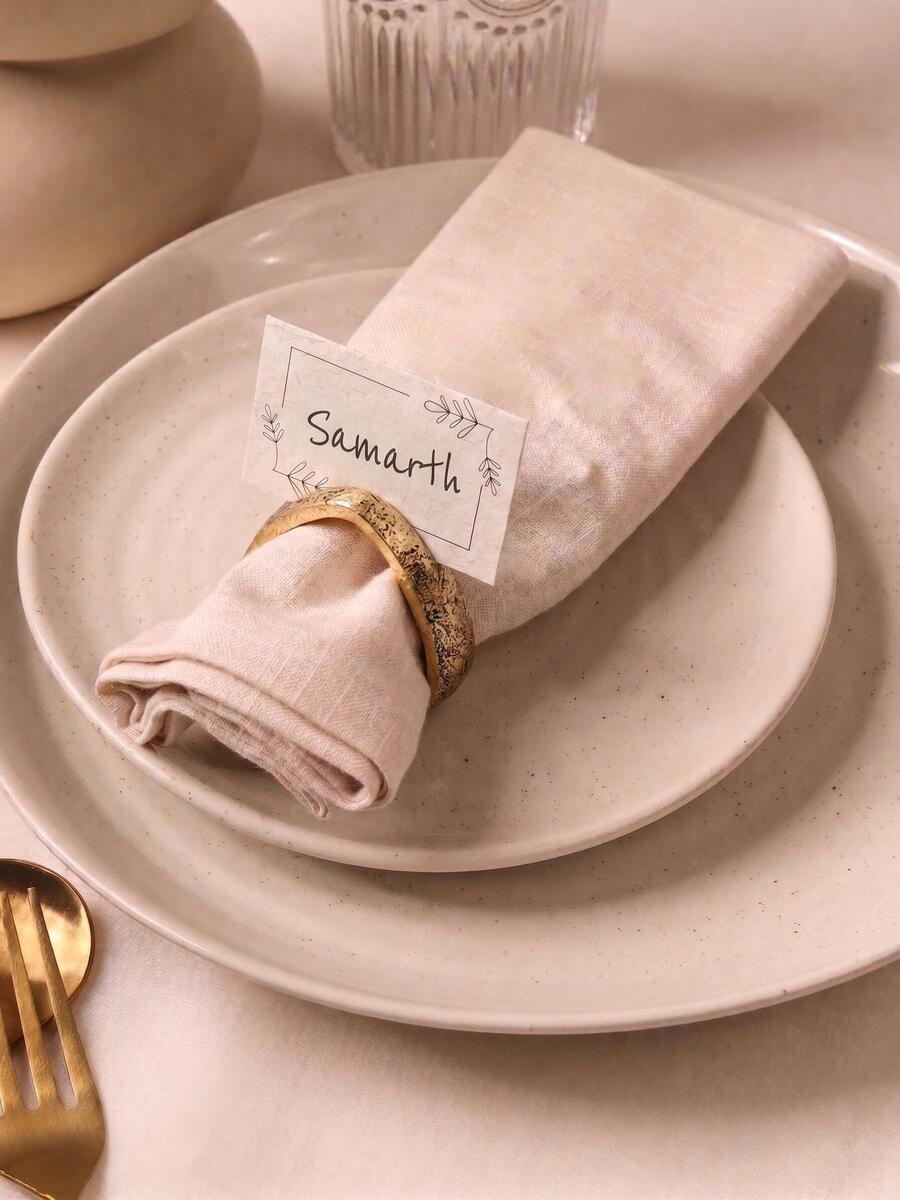 Triangle Napkin Rings With Name Tags