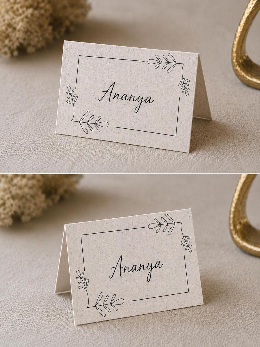 Triangle Napkin Rings With Name Tags