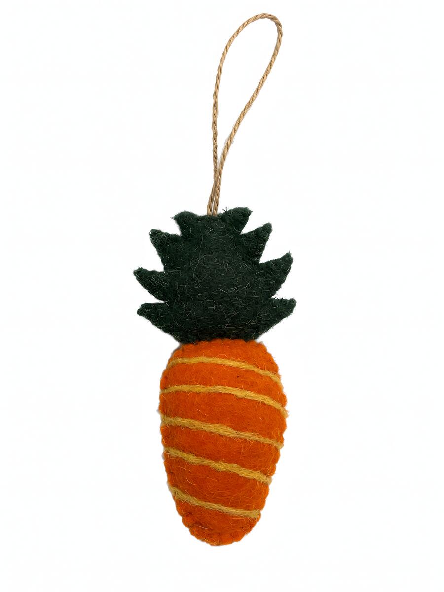 Handmade Felt Animals Nursery Decor (Tortoise + Rabbit + Carrot)
