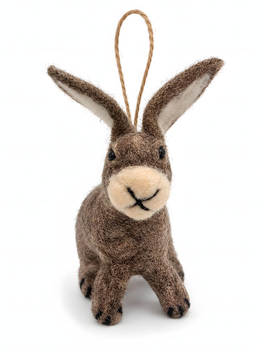 Handmade Felt Animals Nursery Decor (Tortoise + Rabbit + Carrot)