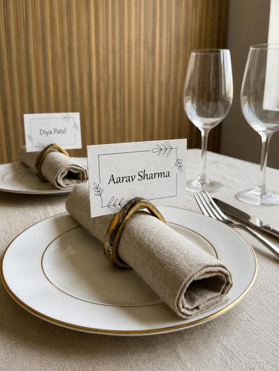 Triangle Napkin Rings With Name Tags