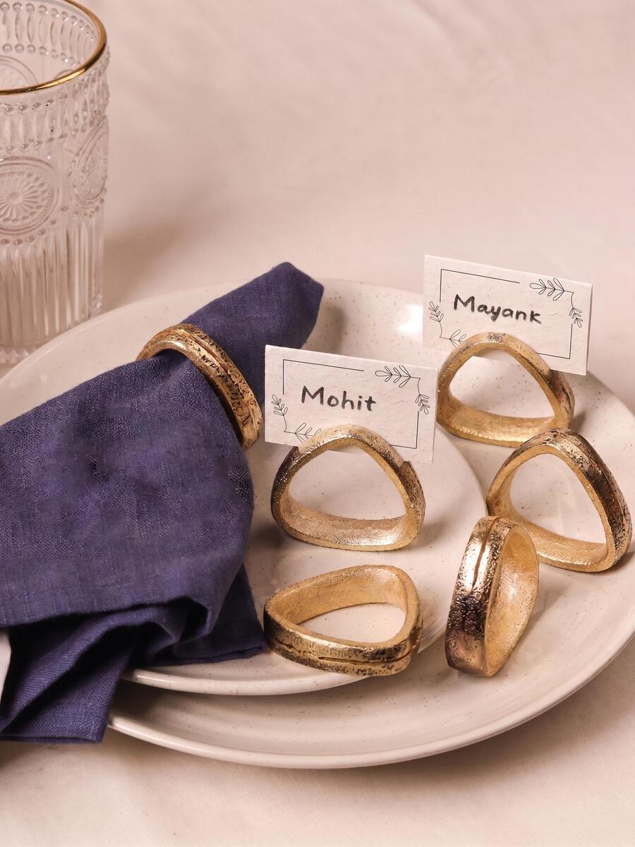 Triangle Napkin Rings With Name Tags