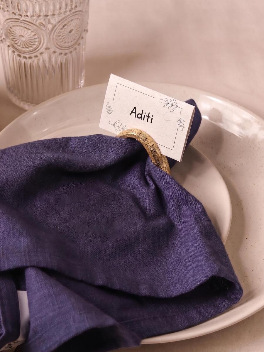 Triangle Napkin Rings With Name Tags