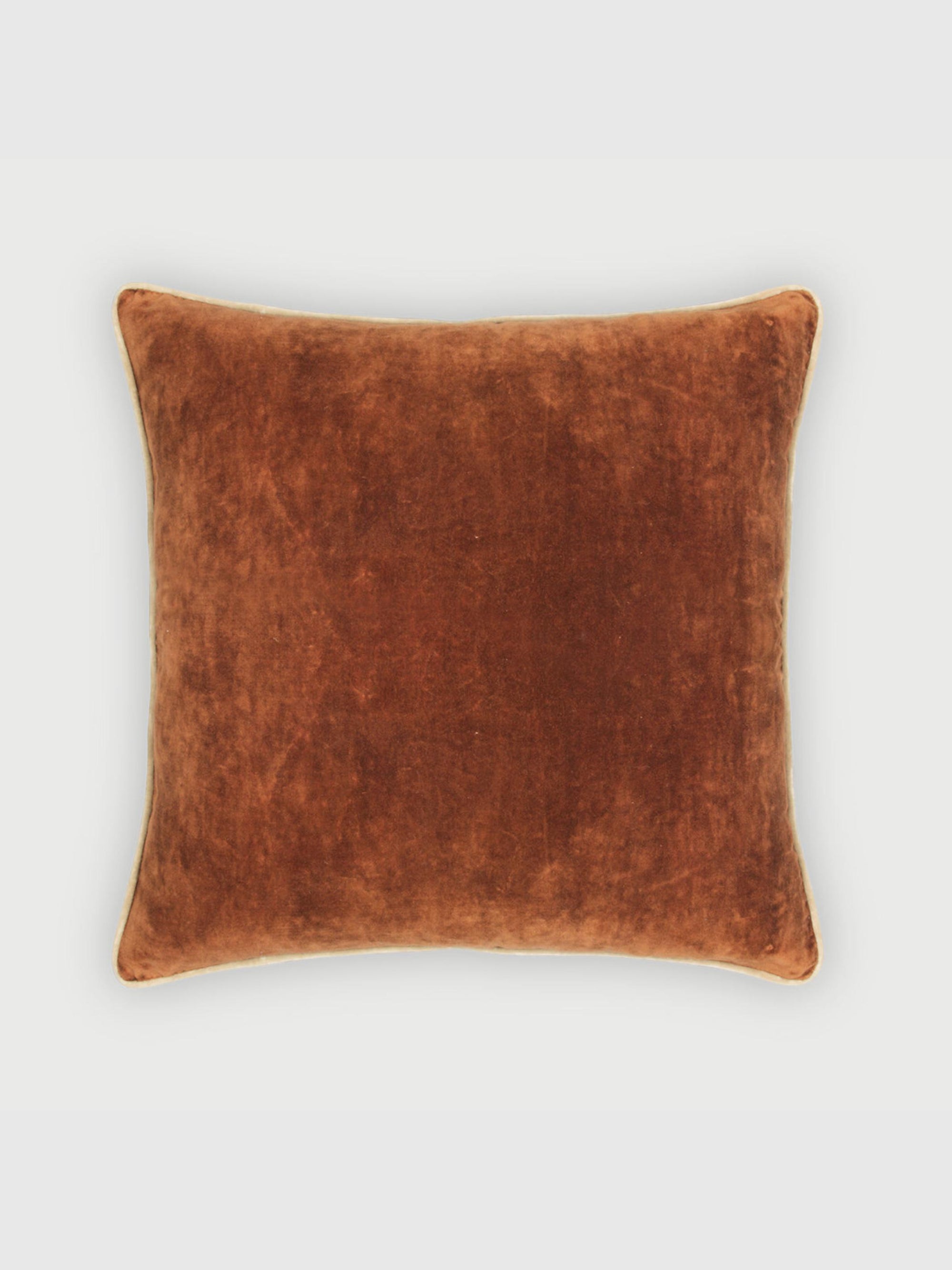 Glow Burnt Orange Velvet Cushion Cover