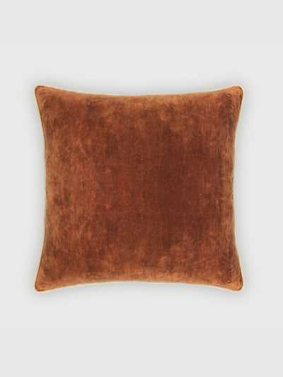 Glow Burnt Orange Velvet Cushion Cover