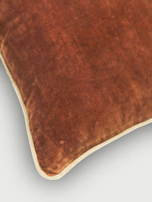 Glow Burnt Orange Velvet Cushion Cover