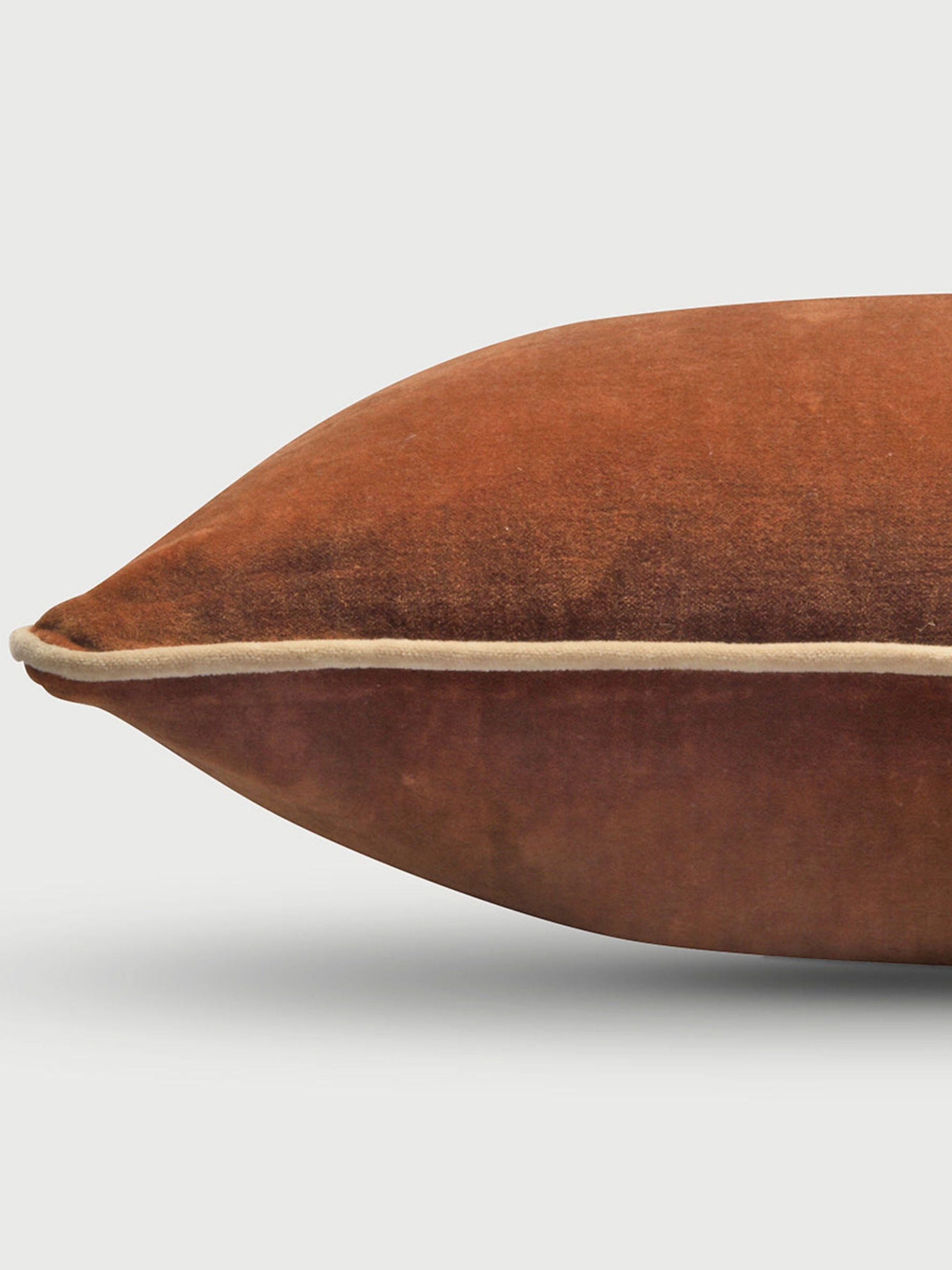 Glow Burnt Orange Velvet Cushion Cover