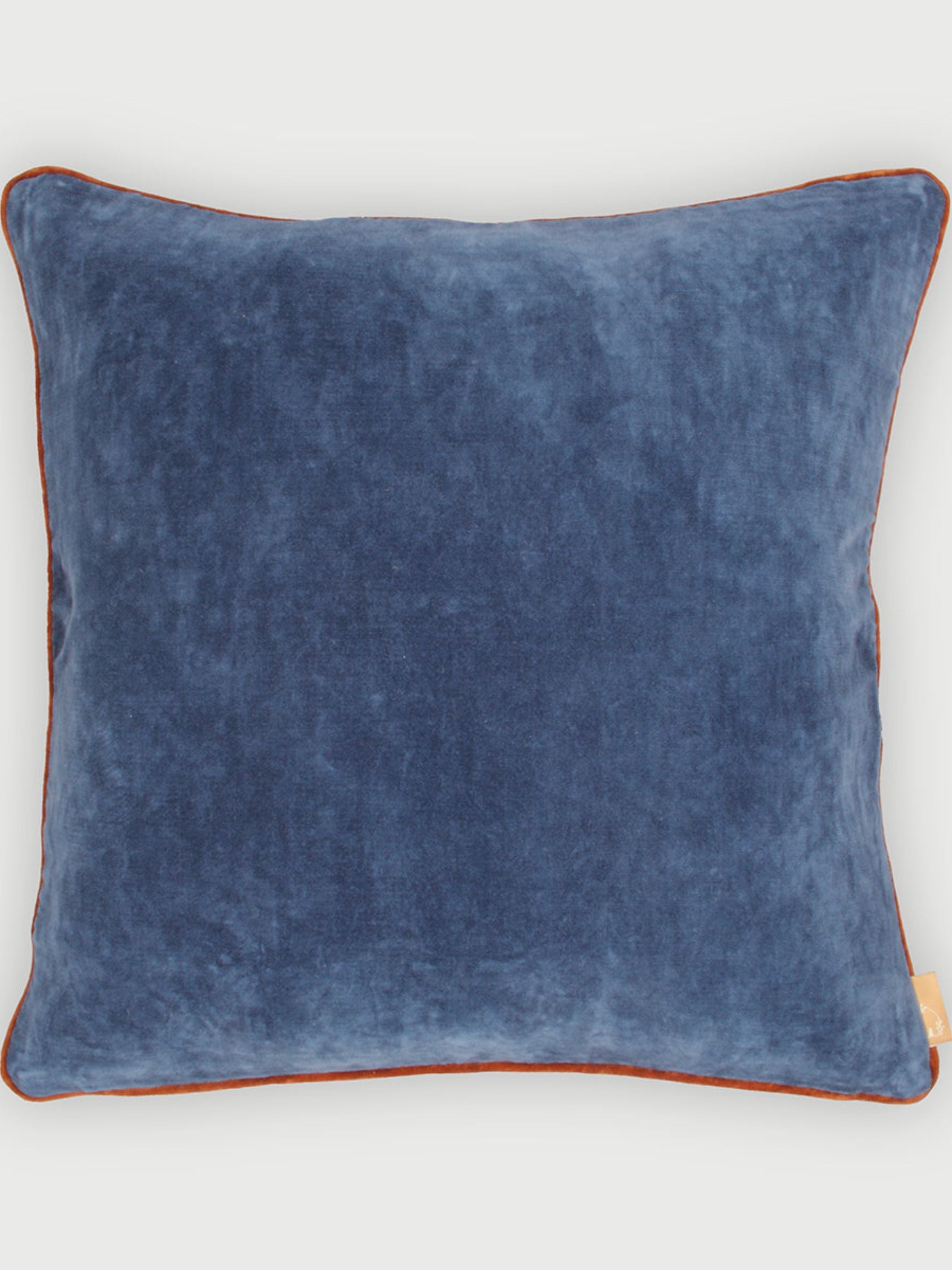 Glow Cobalt Blue Velvet Cushion Cover