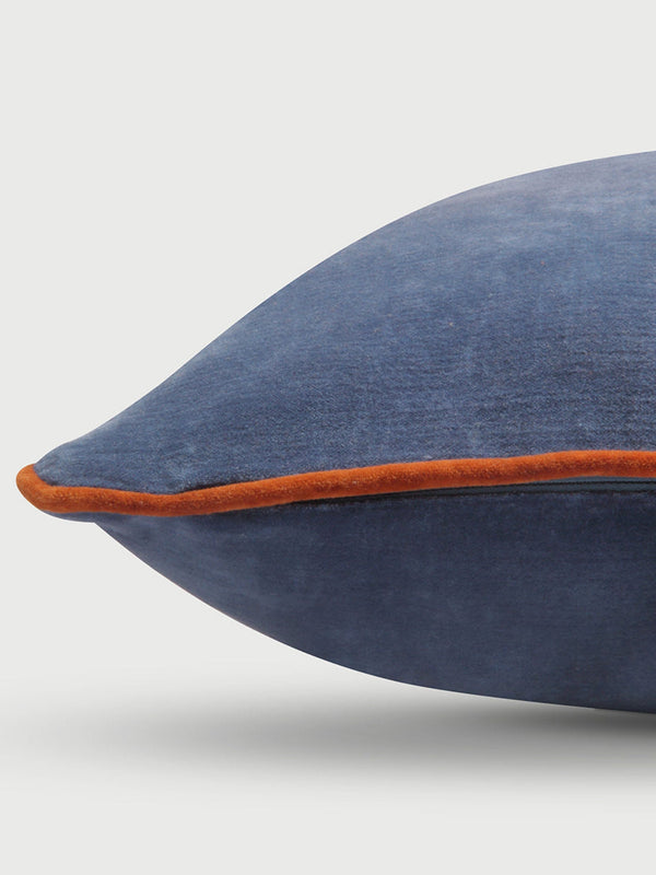 Glow Cobalt Blue Velvet Cushion Cover