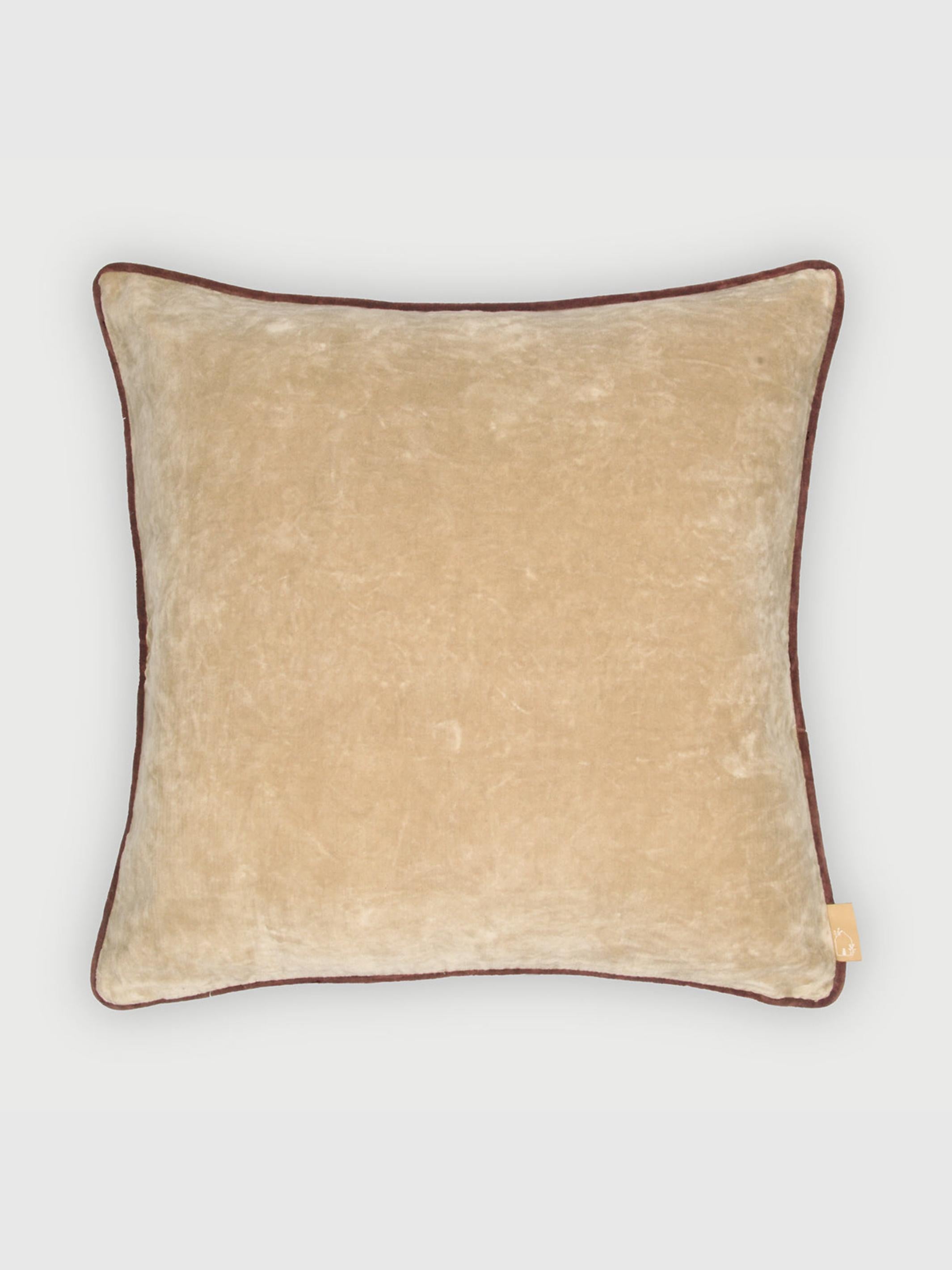 Glow Sandstone Velvet Cushion Cover