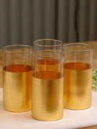 Gold Set Of 4 High Ball Glasses