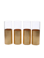 Gold Set Of 4 Tall Glasses