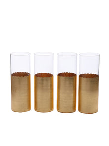 Gold Set Of 4 Tall Glasses