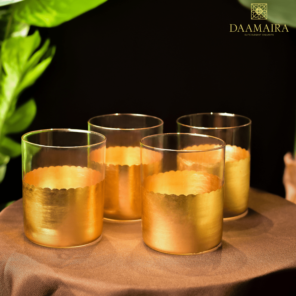 Gold Set Of 4 Water Glasses