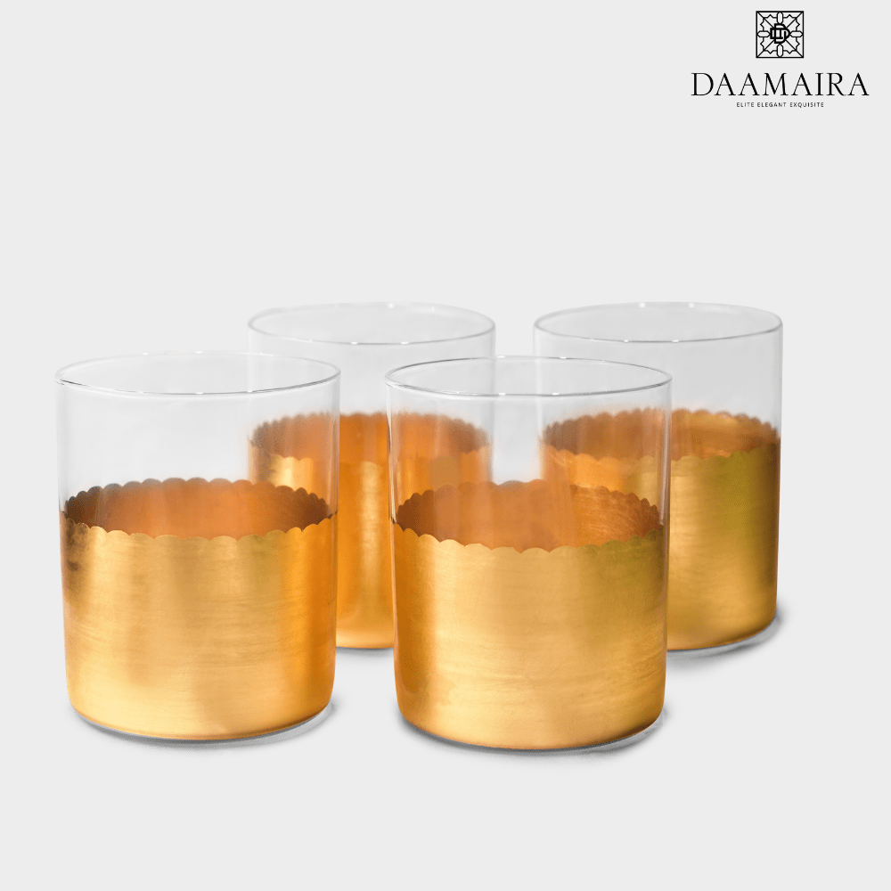Gold Set Of 4 Water Glasses