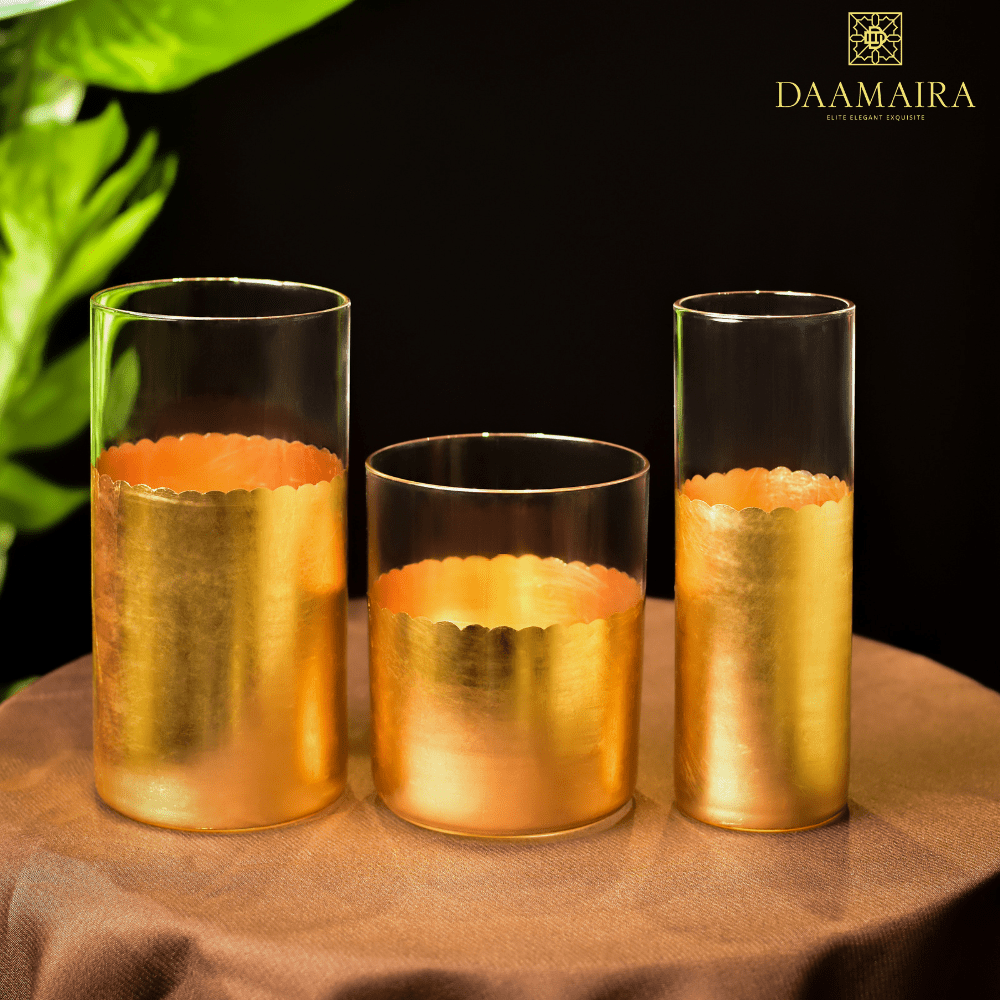 Gold Set Of 4 Water Glasses