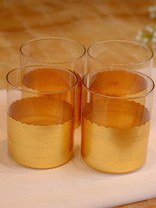 Gold Set Of 4 Water Glasses