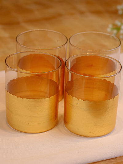 Gold Set Of 4 Water Glasses