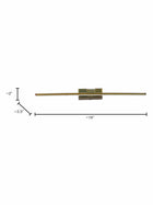 Gold Sleek Aluminium Bar 12W Warm White LED Picture/Vanity Light
