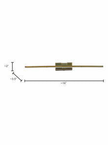 Gold Sleek Aluminium Bar 12W Warm White LED Picture/Vanity Light