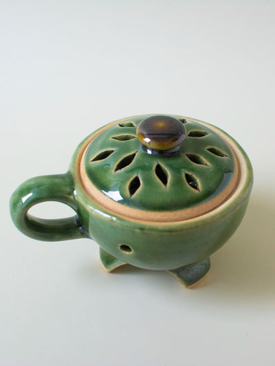 Green Ceramic Dhoop Burner