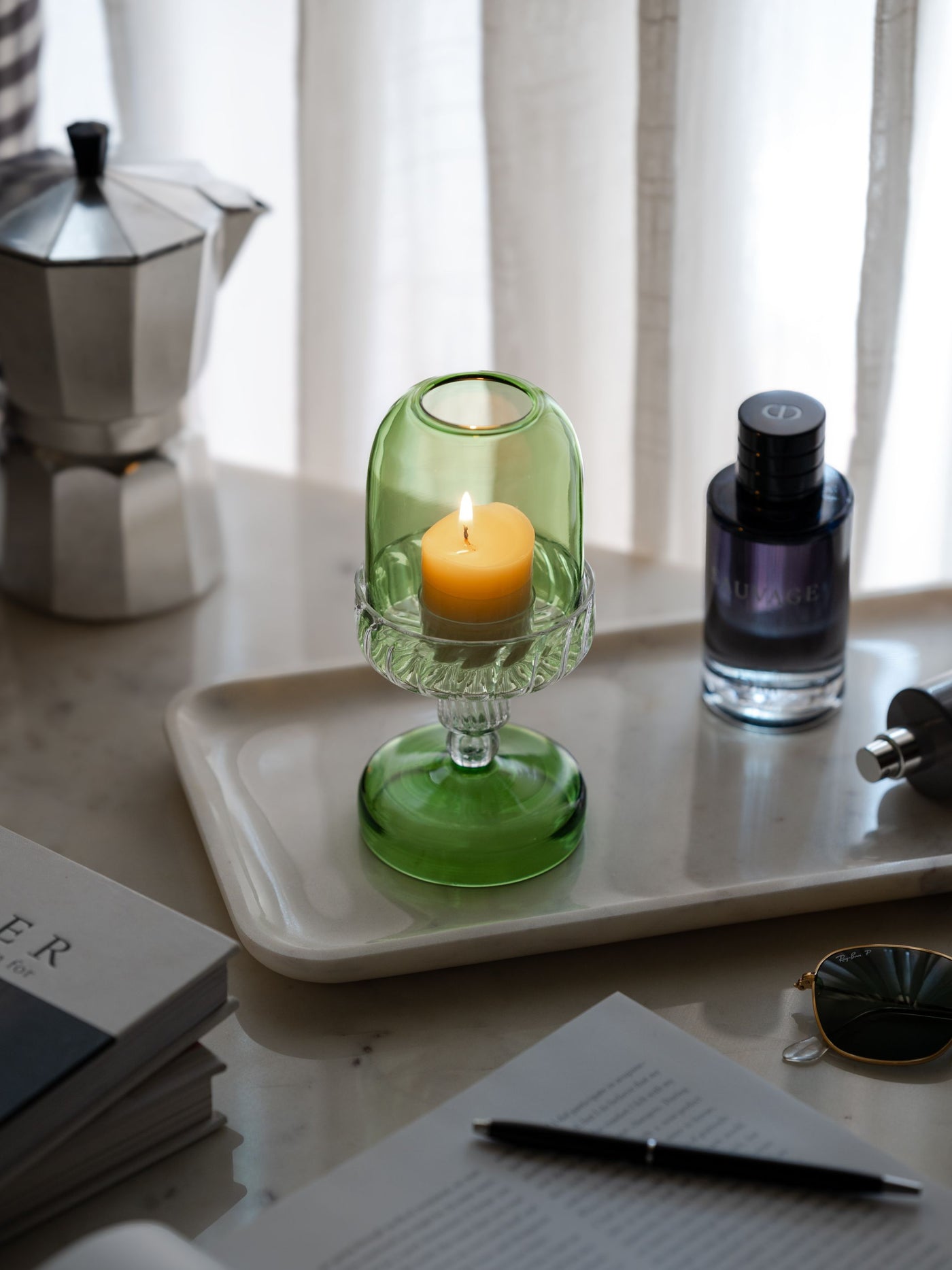 Green Fairy Lamp Candle Holder