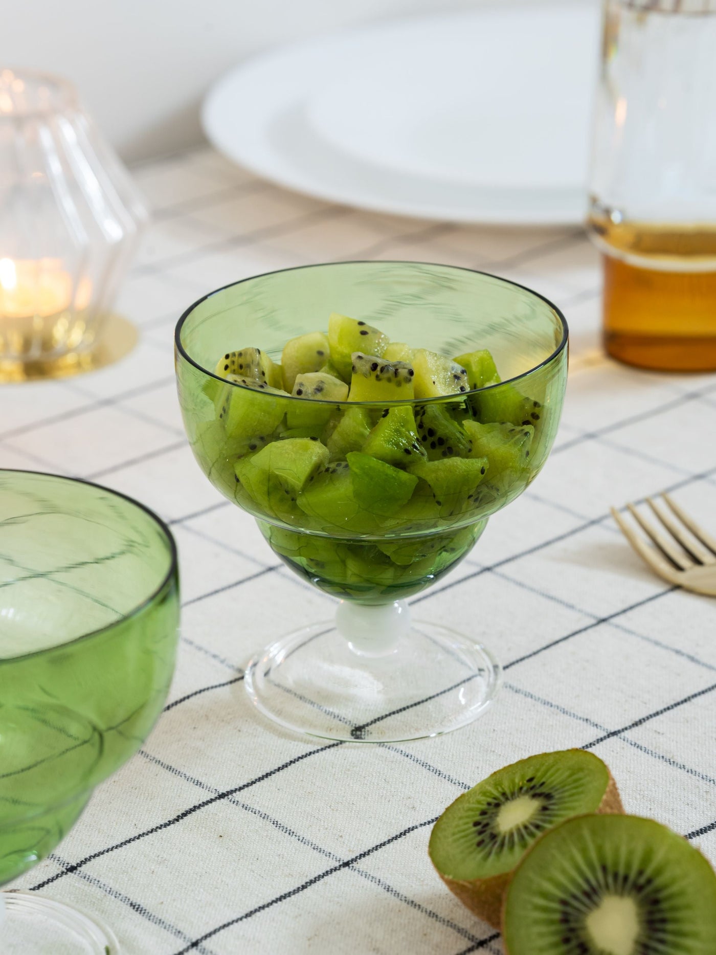 Green Goblet Bowl Set of 4