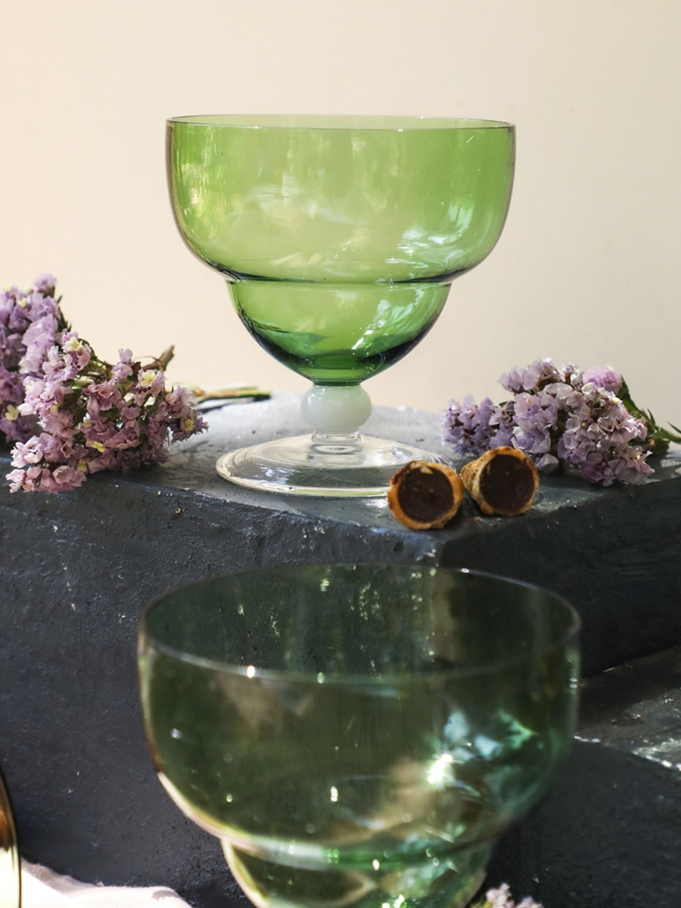 Green Goblet Bowl Set of 4