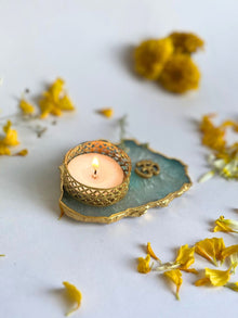 OM Tea Light Candle Holder Set of 2