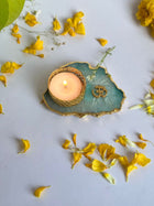 OM Tea Light Candle Holder Set of 2