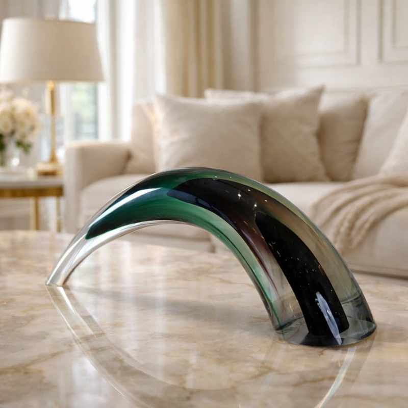 Green Wave Sculpture