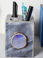 Grey Marble with  Agate Penstand