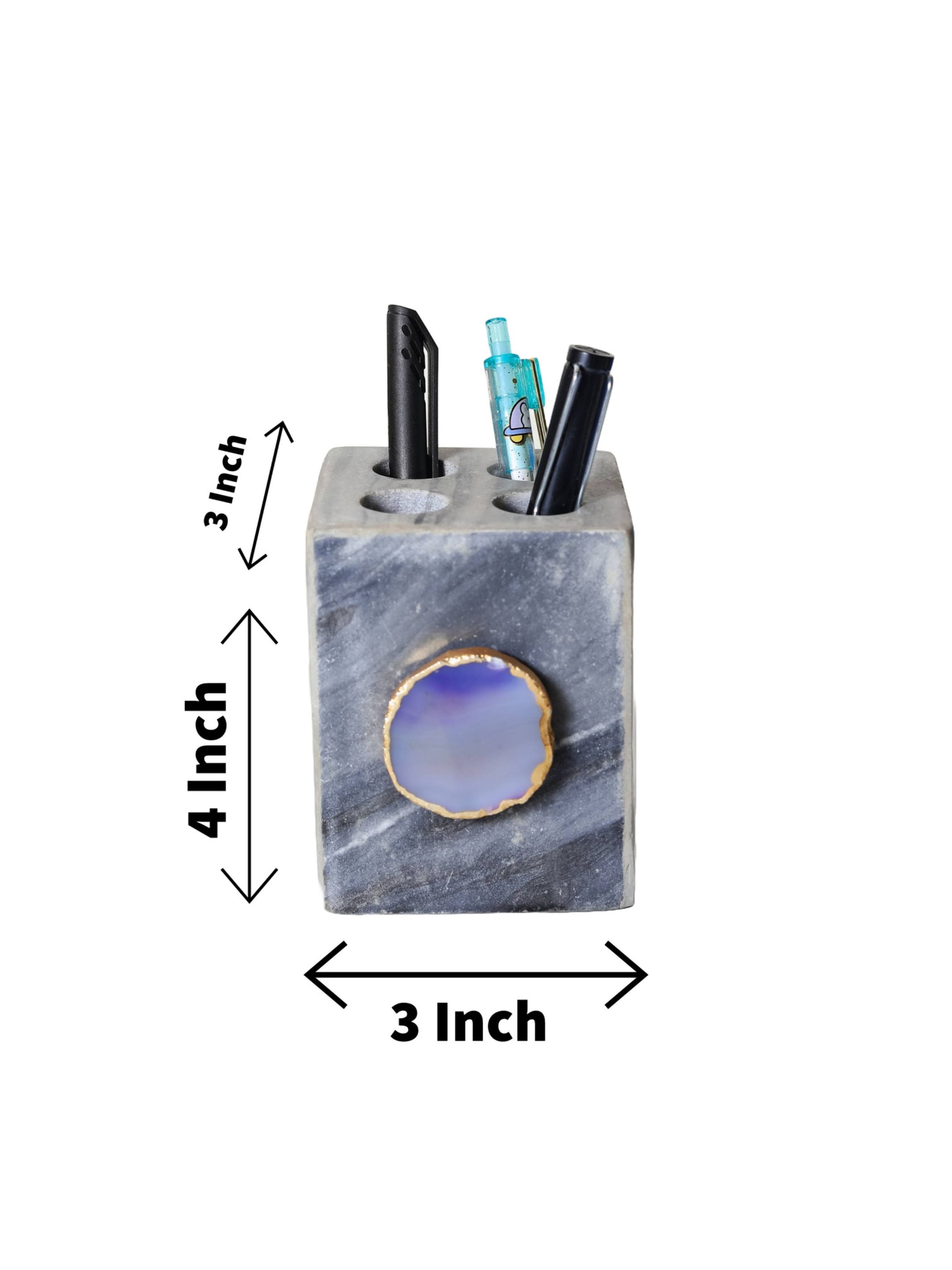 Grey Marble with  Agate Penstand