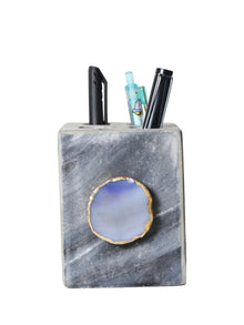 Grey Marble with  Agate Penstand