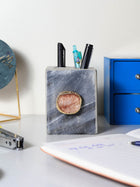 Grey Marble with  Agate Penstand